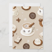 Minimalistische Cookies & Cacao Party | neutrale v Kaart (Achterkant)