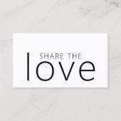 Minimalistische Cool Bold Zwart Wit Salon Aanbevelingskaartje (Voorkant)