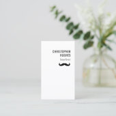 Minimalistische Cool Zwarte Witte Snor QR-code Visitekaartje (Staand voorkant)