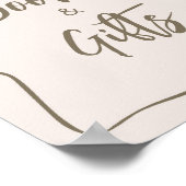 Minimalistische Coquette Baby shower Boeken en Ges Poster (Hoek)