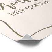 Minimalistische Coquette Baby shower Drinken Poster (Hoek)