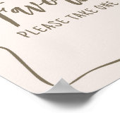 Minimalistische Coquette Baby shower Favorieten Poster (Hoek)