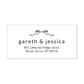 Minimalistische Coquette Bow Retouradres Zelfinktende Stempel (Design)