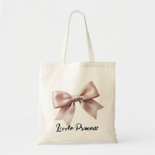 Minimalistische Coquette Roze Lint Boog Gepersonal Tote Bag