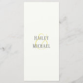 Minimalistische Coral Flower Two Entree Menu (Achterkant)