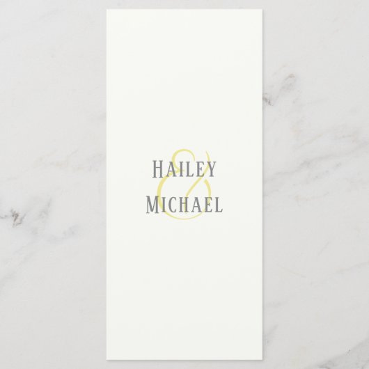 Minimalistische Coral Flower Two Entree Menu (Achterkant)