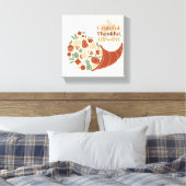 Minimalistische Cornucopia Wall Art – Boho Thanksg Canvas Afdruk (Insitu (Slaapkamer))