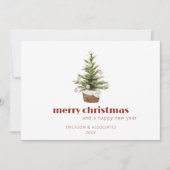 Minimalistische Corporate Christmas Kaart met Logo (Voorkant)