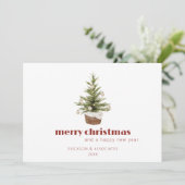 Minimalistische Corporate Christmas Kaart met Logo (Staand voorkant)