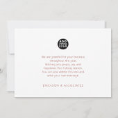 Minimalistische Corporate Christmas Kaart met Logo (Achterkant)