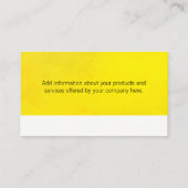 Minimalistische Corporate Two Tone Visitekaartje (Achterkant)