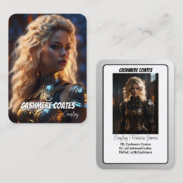 Minimalistische Coscards | Cosplay Karakterkaart Visitekaartje