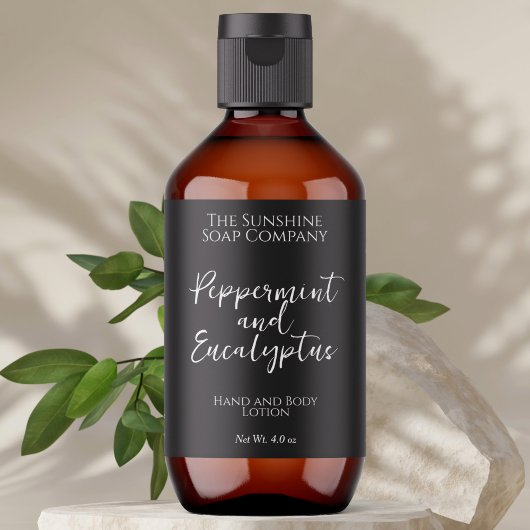 Minimalistische cosmetica fles of potje label - Zw