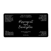 Minimalistische cosmetica fles of potje label - Zw (Voorkant)