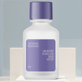 minimalistische cosmetica zeep label wit met paars