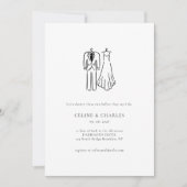 Minimalistische Couples Shower Bruid & Bruidegom L Kaart (Voorkant)