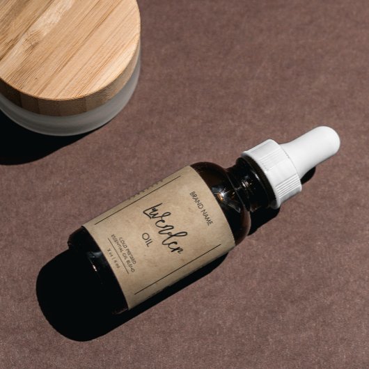 Minimalistische Craft Dropper Fles Productlabels Etiket