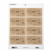 Minimalistische Craft Dropper Fles Productlabels Etiket (Full Sheet)