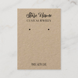 Minimalistische Craft papier sieraden oorbel displ Visitekaartje