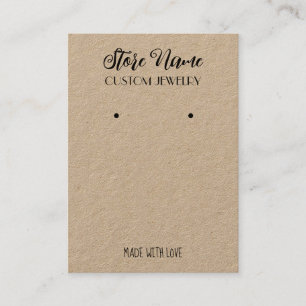Minimalistische Craft papier sieraden oorbel displ Visitekaartje