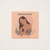 Minimalistische Crafter Boutique Etsy Oorbellen Di Vierkante Visitekaartjes (Voorkant)