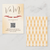 Minimalistische cram QR-code trouw-RSVP Informatiekaartje (Voorkant / Achterkant)