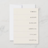 Minimalistische Cream Trouwnaam Plaats Kaarten (Voorkant)
