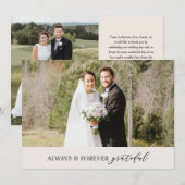 Minimalistische Cream Wedding Altijd en Voor Altij Bedankkaart (Voorkant / Achterkant)