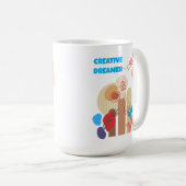 Minimalistische Creatieve Dromer Article555 Koffiemok (Voorkant rechts)