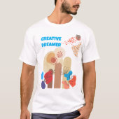 Minimalistische Creatieve Dromer Article555 T-shirt (Voorkant)