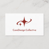 Minimalistische Creatieve Slank Wit Rood Modern Cl Visitekaartje (Achterkant)