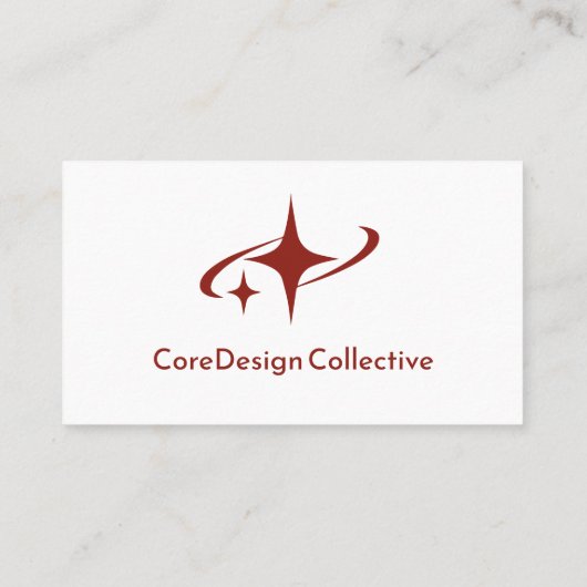 Minimalistische Creatieve Slank Wit Rood Modern Cl Visitekaartje (Achterkant)