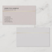 Minimalistische Creative Plain Elegant Classic Col Visitekaartje (Voorkant / Achterkant)