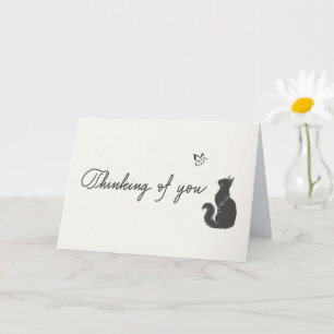 Minimalistische Crème Denk Aan Jou Kattenverlies C Kaart