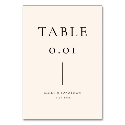 Minimalistische crème en zwart oud geld bruiloft kaart (Voorkant)