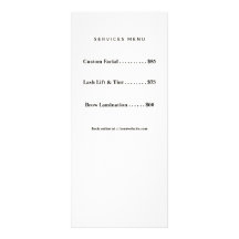 Minimalistische Crème Estheetician Prijslijst Nazo