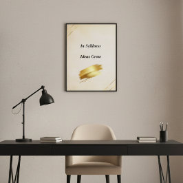 Minimalistische Crème Gouden Muurkunst Citaat Prin Poster
