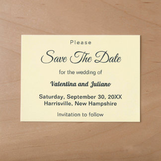Minimalistische Crème Met Leisteen Tekst Trouwkaar Save The Date