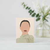 Minimalistische Crème Sieraden Display Kaart Contactkaartje (Staand voorkant)