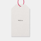 Minimalistische Crème Trouwgunsttag Cadeaulabel (Achterkant)