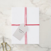 Minimalistische Crème Trouwgunsttag Cadeaulabel (Met Touw)