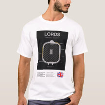 Minimalistische Cricket Grond Lijn Print T-shirt L