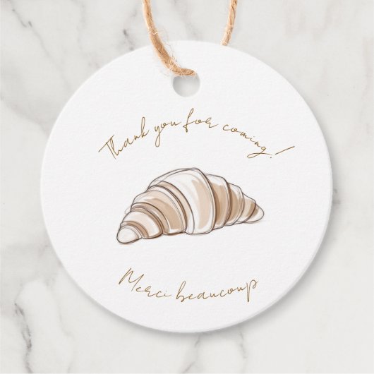 minimalistische croissant favoriet label (Voorkant)