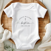 Minimalistische Cross gepersonaliseerde doop outfi Romper