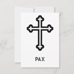 Minimalistische Cross Pax Heilige Kaart
