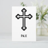 Minimalistische Cross Pax Heilige Kaart (Staand voorkant)