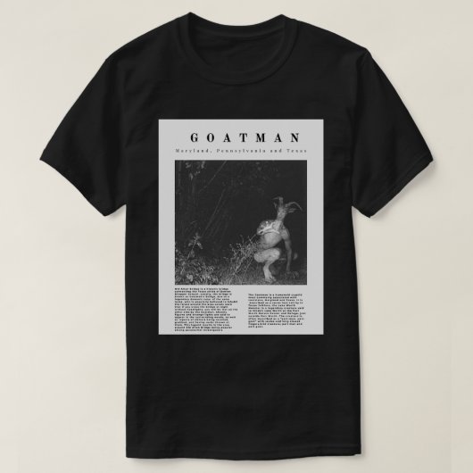 Minimalistische cryptids Goatman T-shirt (Design voorkant)