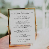 Minimalistische Cupcake Menu Sign Trouwdessert Sig Kaart