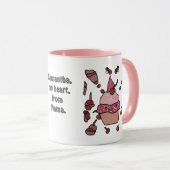 Minimalistische Cupcake met een kers en besprenkel Mok (Voorkant rechts)