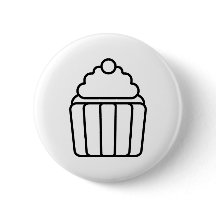 Minimalistische Cupcake Outline Button